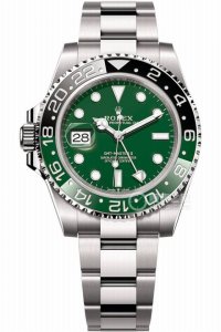 新款左撇子绿面 劳力士Rolexgmt-Master Ii 格林尼治系列，双转陶瓷圈，904L精钢做工精致完美，钢带折叠保险扣 可选调节拉扣 日历凸晶放大镜 6