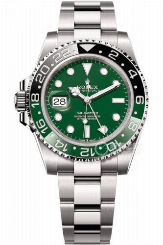 新款左撇子绿面 劳力士Rolexgmt-Master Ii 格林尼治系列，双转陶瓷圈，904L精钢做工精致完美，钢带折叠保险扣 可选调节拉扣 日历凸晶放大镜 6