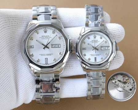 最新情侣腕表劳力士-Rolex 商务休闲男士机械腕表 进口日本原装西铁城8205 钨钢间316L精钢壳套 超级蓝宝石玻璃镜面 直径42Mm 女装32Mm 尊贵奢 - 点击图像关闭