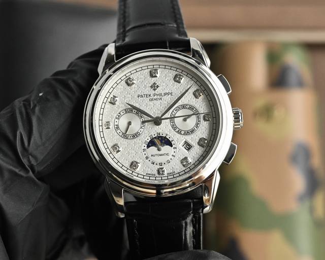 最高版本2025款 百达翡丽复杂功能计时系列上市 Patek Philippe 贵族的艺术品！独家字面加高档内影Logo，搭配进口9100多功能机芯 0返修 功