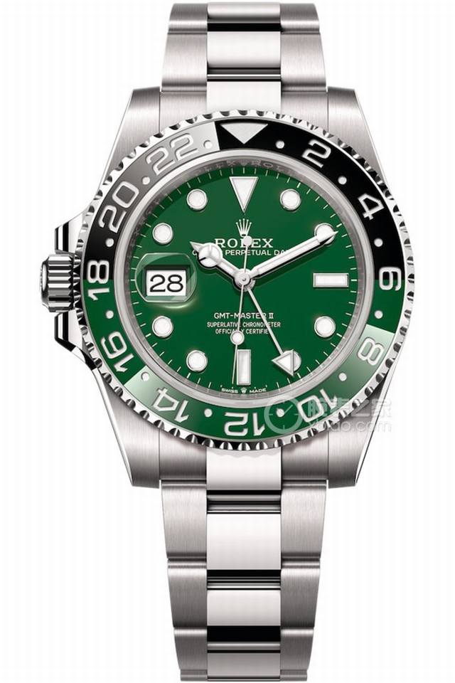 新款左撇子绿面 劳力士Rolexgmt-Master Ii 格林尼治系列，双转陶瓷圈，904L精钢做工精致完美，钢带折叠保险扣 可选调节拉扣 日历凸晶放大镜 6